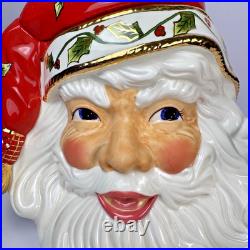 Christopher Radko Santa Claus Ho Holly Filled Cookie Jar New With Box Cardinal