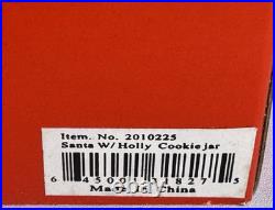 Christopher Radko Santa Claus Ho Holly Filled Cookie Jar New With Box Cardinal