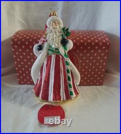 Christopher Radko Santa Peppermint Candy Kringle 7 1/2 Ornament RARE WithBOX