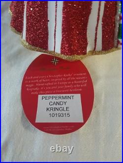 Christopher Radko Santa Peppermint Candy Kringle 7 1/2 Ornament RARE WithBOX