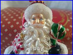 Christopher Radko Santa Peppermint Candy Kringle 7 1/2 Ornament RARE WithBOX
