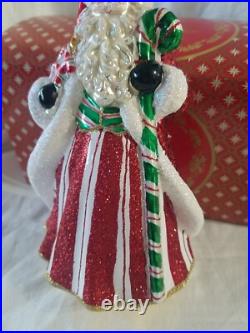 Christopher Radko Santa Peppermint Candy Kringle 7 1/2 Ornament RARE WithBOX