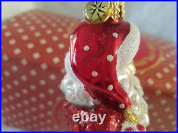 Christopher Radko Santa Peppermint Candy Kringle 7 1/2 Ornament RARE WithBOX