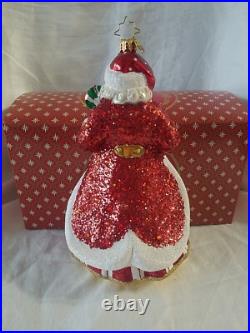 Christopher Radko Santa Peppermint Candy Kringle 7 1/2 Ornament RARE WithBOX
