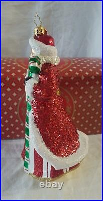 Christopher Radko Santa Peppermint Candy Kringle 7 1/2 Ornament RARE WithBOX