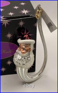 Christopher Radko Santa Pipe Ornament Intricate Handmade Glass Ornament Rare