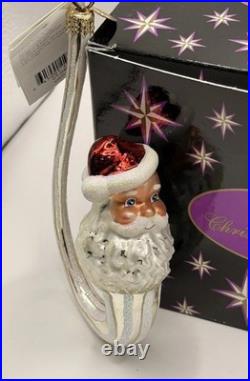 Christopher Radko Santa Pipe Ornament Intricate Handmade Glass Ornament Rare