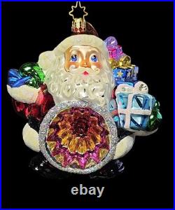 Christopher Radko Santa Reflector Christmas Ornament 2003-Rare Piece