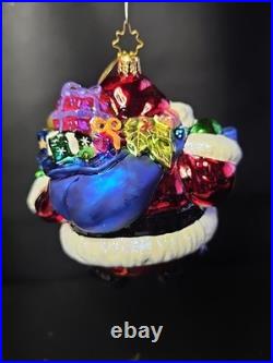 Christopher Radko Santa Reflector Christmas Ornament 2003-Rare Piece