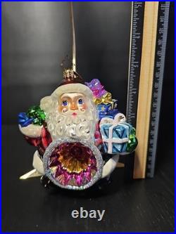 Christopher Radko Santa Reflector Christmas Ornament 2003-Rare Piece