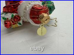 Christopher Radko Santa Reflector Christmas Ornament-Rare Piece