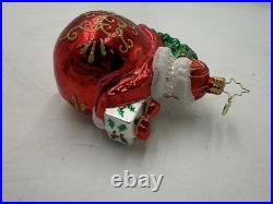 Christopher Radko Santa Reflector Christmas Ornament-Rare Piece