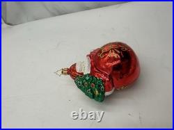 Christopher Radko Santa Reflector Christmas Ornament-Rare Piece