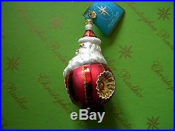 Christopher Radko Santa Sparkleberry Bright Glass Ornament