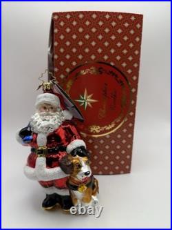 Christopher Radko Santa's Best Friend Glass Ornament 6 -Santa&Dog withbox+tag Christopher Radko Santa's Best Friend Glass Ornament 6 -Santa&Dog withbox+tag