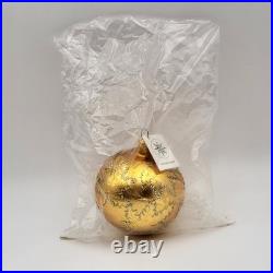 Christopher Radko Scarlett Maple Leaf Bronze Glass Ornament New Sealed witho Box