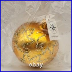 Christopher Radko Scarlett Maple Leaf Bronze Glass Ornament New Sealed witho Box