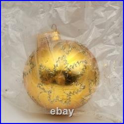 Christopher Radko Scarlett Maple Leaf Bronze Glass Ornament New Sealed witho Box