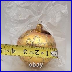 Christopher Radko Scarlett Maple Leaf Bronze Glass Ornament New Sealed witho Box