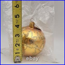 Christopher Radko Scarlett Maple Leaf Bronze Glass Ornament New Sealed witho Box