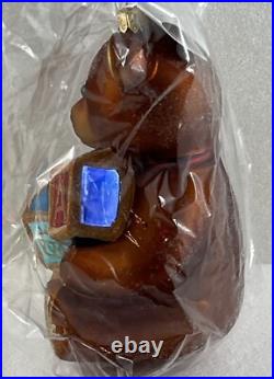 Christopher Radko Schwarz FAO Bear With Blocks Sealed Plastic WithTag #1535 NEW