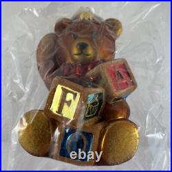 Christopher Radko Schwarz FAO Bear With Blocks Sealed Plastic WithTag #1535 NEW