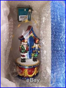 Christopher Radko Sentry Splendor Nutcracker Snow Globe Style Ornament HUGE-RARE