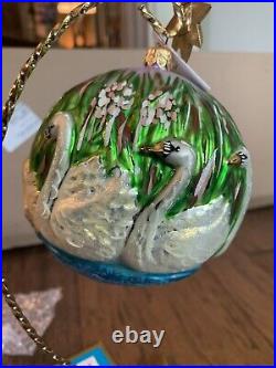 Christopher Radko Seven Swans a Swimming. 12 days of Christmas ornament