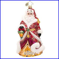Christopher Radko Shimmering Glass Santa Christmas Ornament New for 2014 6