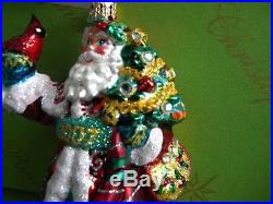 Christopher Radko Shimmering Santa Glass Ornament