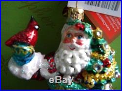 Christopher Radko Shimmering Santa Glass Ornament