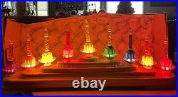 Christopher Radko Shiny Brite, 9 Lamp Candolier Holiday Rainbow Bubble Lights