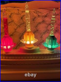 Christopher Radko Shiny Brite, 9 Lamp Candolier Holiday Rainbow Bubble Lights