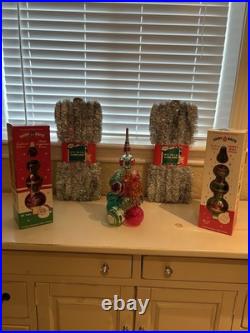 Christopher Radko Shiny Brite Cluster Tree and Assortment Tree Toppers Garland