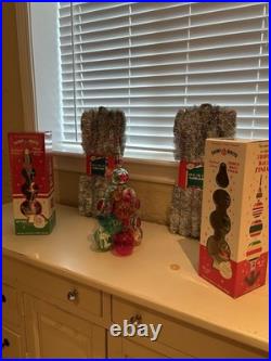 Christopher Radko Shiny Brite Cluster Tree and Assortment Tree Toppers Garland