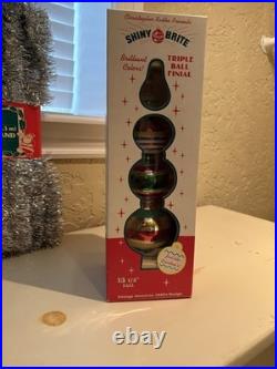 Christopher Radko Shiny Brite Cluster Tree and Assortment Tree Toppers Garland