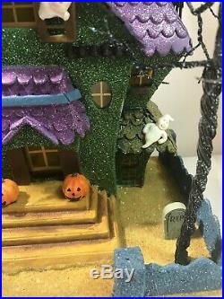 Christopher Radko Shiny Brite Halloween Haunted House Glitter Cardboard 10