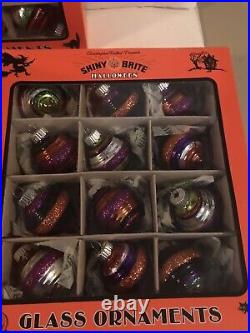 Christopher Radko Shiny Brite Halloween Med. Ornaments 5 Boxes of 12 Var. Types