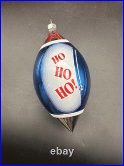 Christopher Radko Shiny Brite Merry Ho Ho Ho Santa Christmas Ornaments 5.5