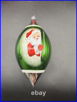 Christopher Radko Shiny Brite Merry Ho Ho Ho Santa Christmas Ornaments 5.5