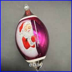 Christopher Radko Shiny Brite Merry Ho Ho Ho Santa Christmas Ornaments 5.5
