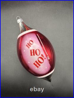 Christopher Radko Shiny Brite Merry Ho Ho Ho Santa Christmas Ornaments 5.5