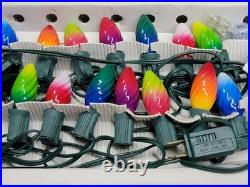Christopher Radko Shiny Brite Twirl Brite 25 Light Lamp Set Rainbow Colors/Works