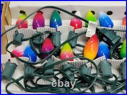 Christopher Radko Shiny Brite Twirl Brite 25 Light Lamp Set Rainbow Colors/Works