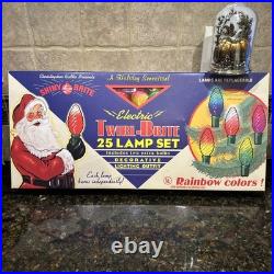 Christopher Radko Shiny Brite Twirl-brite 25 Rainbow Colors Light Set All Work