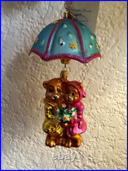 Christopher Radko Shower Me With Love 2002 Teddy Bears Umbrella Ornament Box