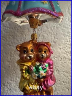 Christopher Radko Shower Me With Love 2002 Teddy Bears Umbrella Ornament Box