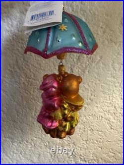 Christopher Radko Shower Me With Love 2002 Teddy Bears Umbrella Ornament Box