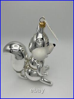 Christopher Radko Silver Squirrel Rare 1997 Ornament