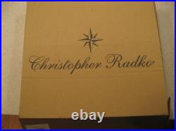 Christopher Radko Silver Stellar Glass Finial Tree Topper Hand Crafted